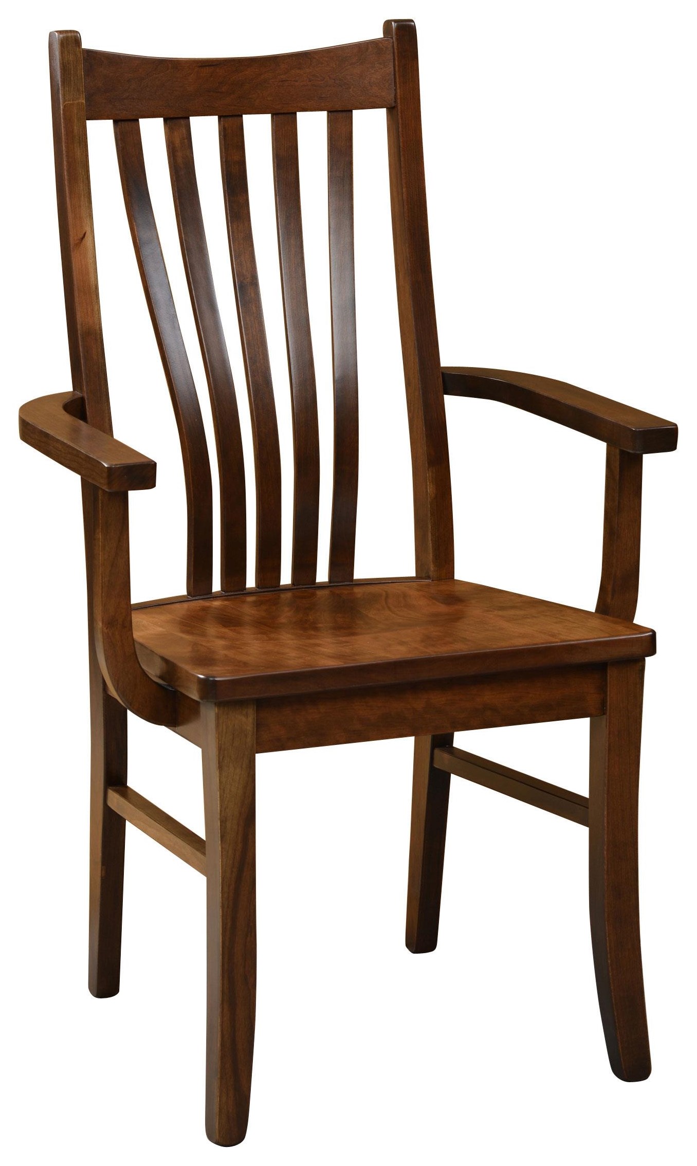 Wengerd Wood Products Reagan Reagan AC Customizable Solid Wood Dining Arm Chair Wayside Furniture Mattress Dining Arm Chairs